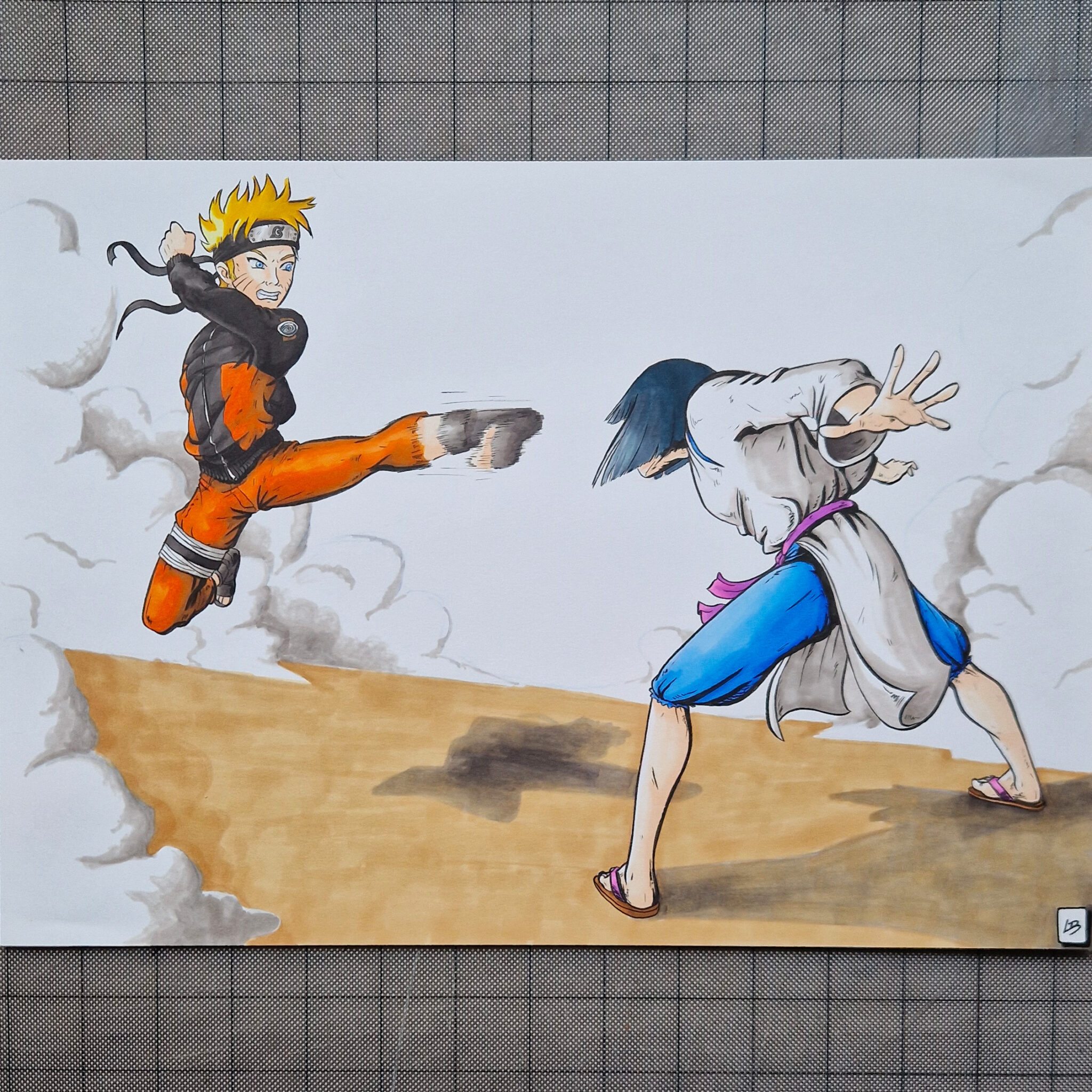 Naruto VS Haku – Linda Bouderbala | Illustrations