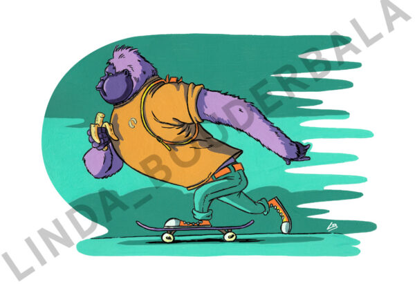 The skating Gorilla